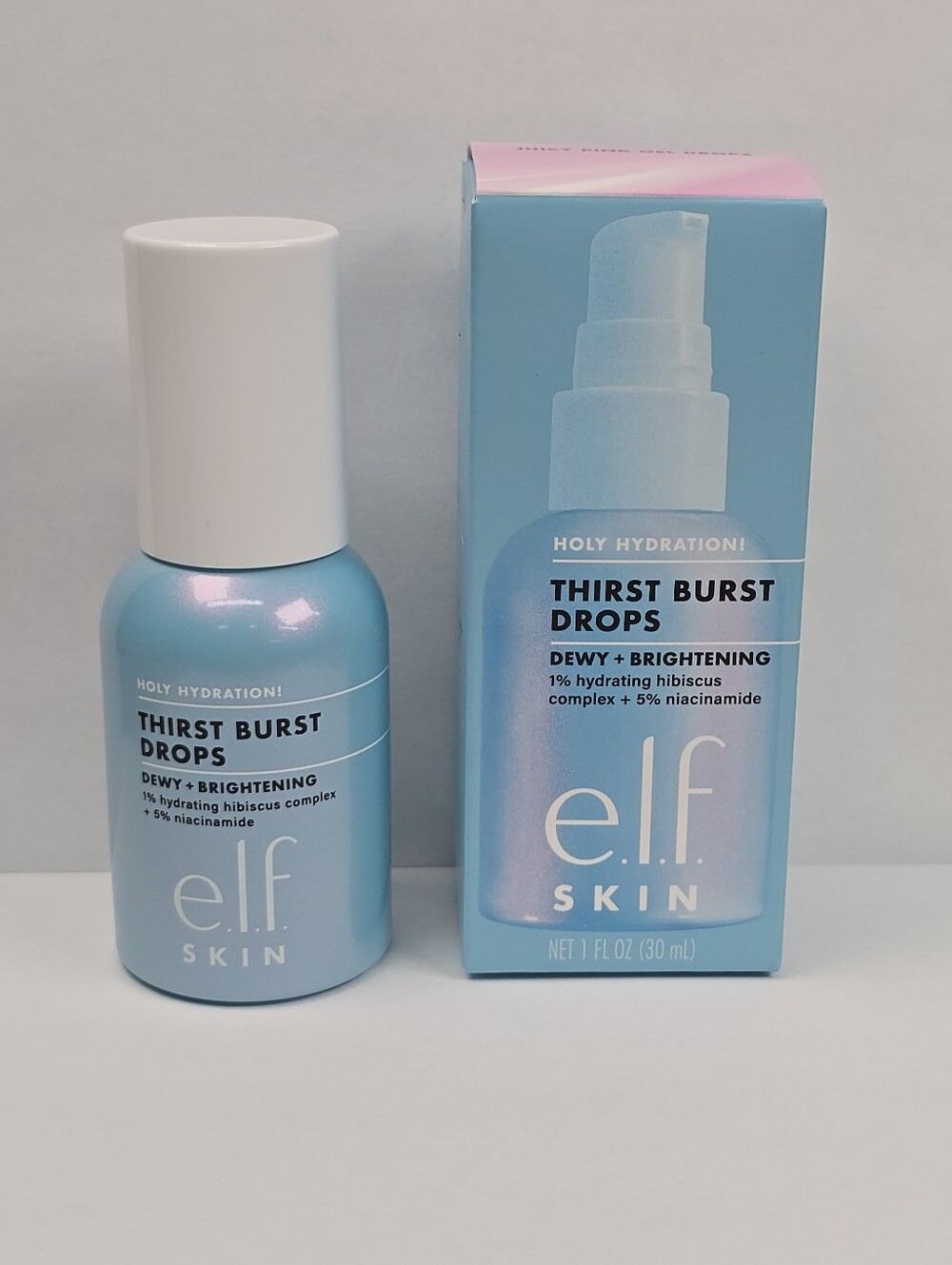e.l.f. SKIN Holy Hydration Thirst Burst Drops Dewy Brightening 1 fl oz BNIB